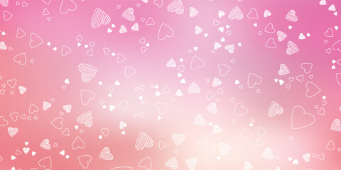 Light Pink vector layout with sweet hearts. Illustration with hearts in love concept for valentine's day. Beautiful design for your business advert of anniversary.