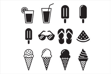 Ice Cream Dreams  Sweet Silhouette Vector Design Bundle