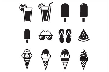 Ice Cream Dreams  Sweet Silhouette Vector Design Bundle