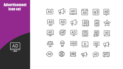 Advertisement icon set