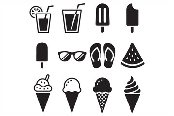Ice Cream Dreams  Sweet Silhouette Vector Design Bundle