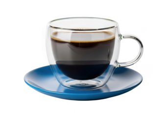 A steaming coffee cup isolated on transparent background