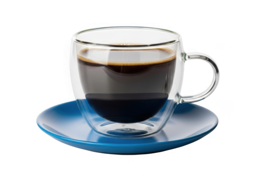 A steaming coffee cup isolated on transparent background