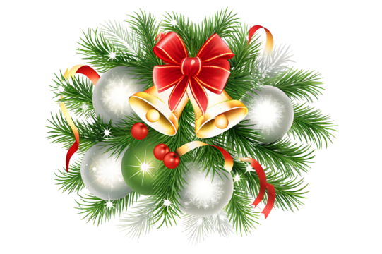 christmas wreath with red ribbon