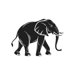 Elegant Elephant Silhouette Illustration