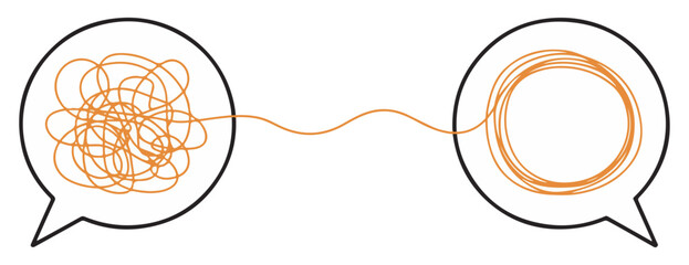 speech bubble conversation icon for psychotherapy concept