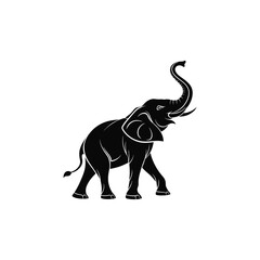 Elegant Elephant Silhouette Vector Art