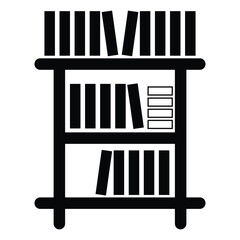 Black and White Bookshelf Silhouettes – Vector Collection of Tall Shelves with Books and Decorative Items