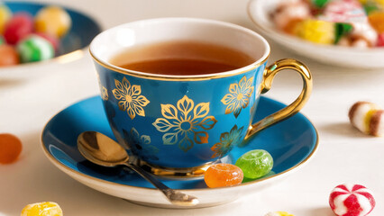 cup of tea and sweets