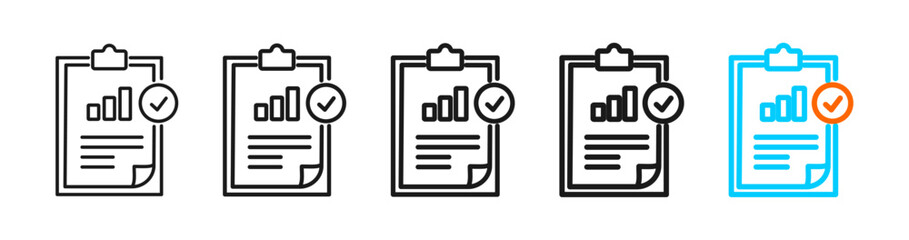 results icon set multiple style collection	
