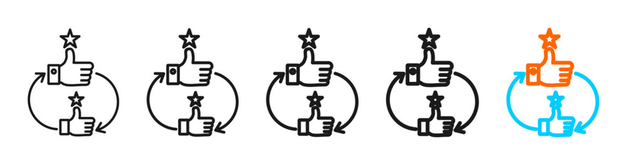 feedback icon set multiple style collection	
