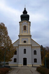 Protestant church in Oberschützen, Oberwart district, Burgenland, Austria, Europe, Central Europe
