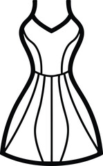 Elegant showcase dress icon with fashionable design elements