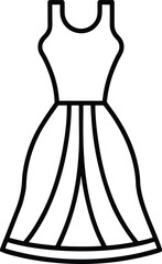 Elegant showcase dress illustration with fashion elements