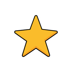 Gold star rating favorite award best icon