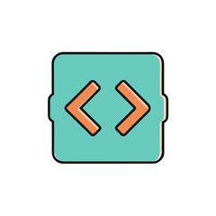 Code brackets symbol for programming icon