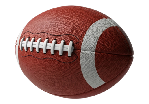 American football isolated on transparent background