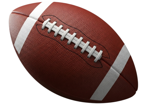 American football isolated on transparent background