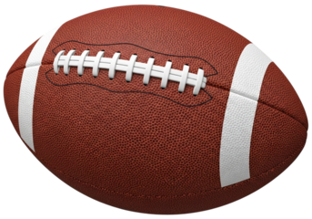 American football isolated on transparent background