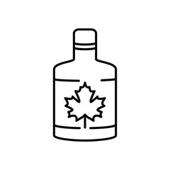 A bottle featuring a maple leaf design