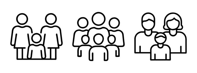 Family parent child group icon vector illustration simple design for web and graphic design use