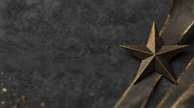 Elegant dark charcoal Christmas poster featuring a blurred bronze star and abstract details for festive appeal
