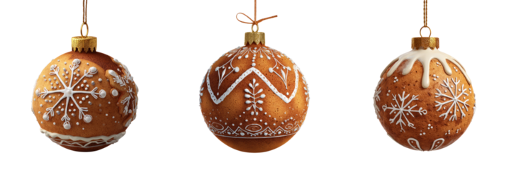 Christmas ornaments display festive transparent background	
