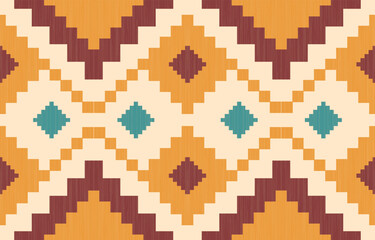 Southwest Native American seamless pattern, boho tribal Aztec Navajo geometric textile design, desert ethnic fabric background.