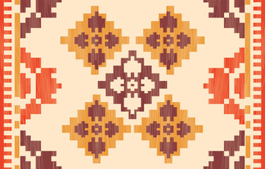 Southwest Native American seamless pattern, boho tribal Aztec Navajo geometric textile design, desert ethnic fabric background.