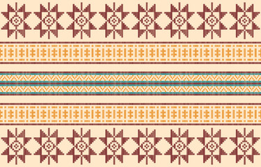 Southwest Native American seamless pattern, boho tribal Aztec Navajo geometric textile design, desert ethnic fabric background.