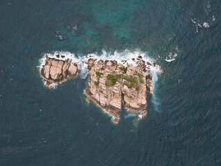 survey of reef and currents, scientific assessment of coral formations and water flow patterns shark point Koh Tao Thailand