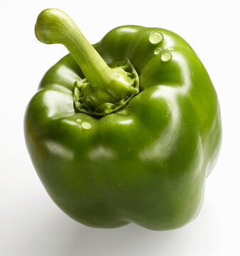 Gr&uuml;ne Paprika,perfekt,weiss,niemand