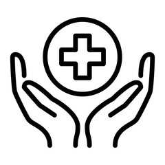 hand holding a medical symbol