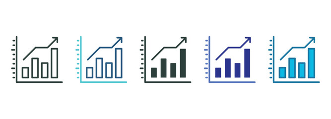 Chart Icon Set Multiple Style Of