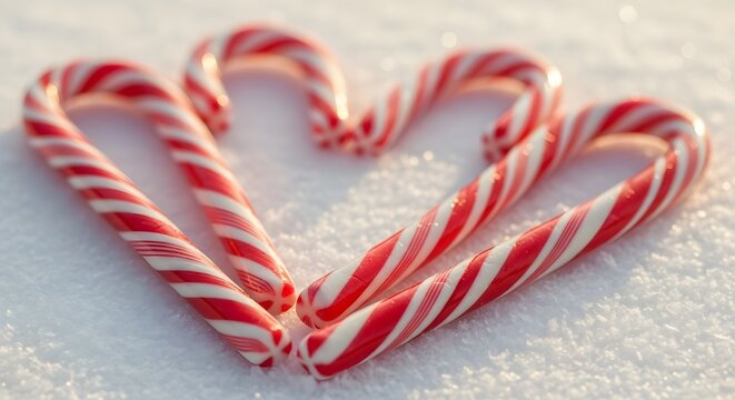 candy canes in a heart shape