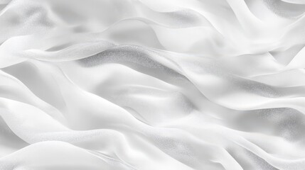 Obraz premium Ethereal Dance of Fabric: A mesmerizing display of flowing fabric in a captivating dance, where each delicate fold and curve creates an interplay of light and shadow, resulting in a sense of serenity.