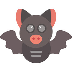 Flying Bat Silhouette Against Full Moon
