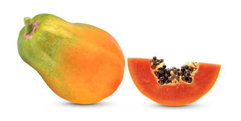 papaya isolated on transparent png (Image from camera)