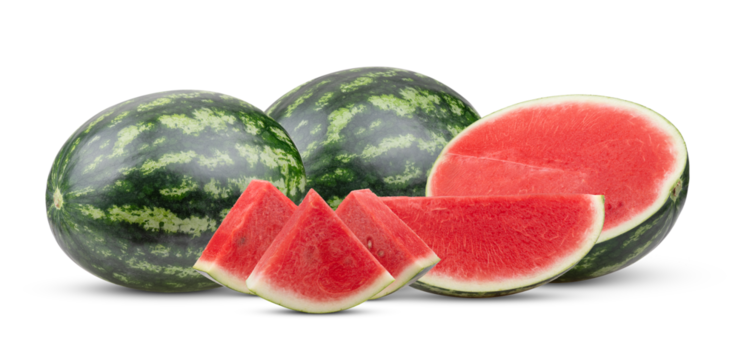 watermelon isolated on transparent png (Image from camera)