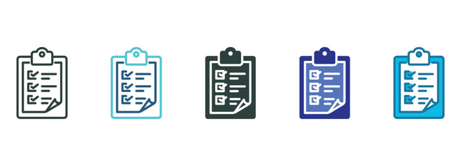 Checklist Icon Set Multiple Style Of
