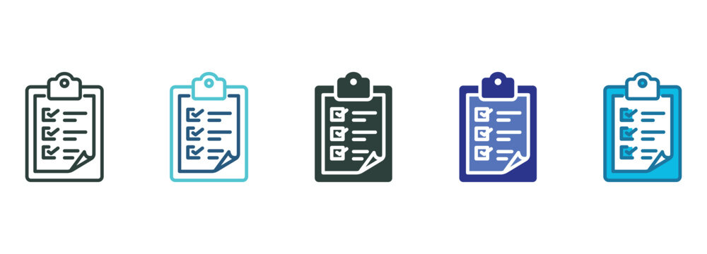 Checklist Icon Set Multiple Style Of
