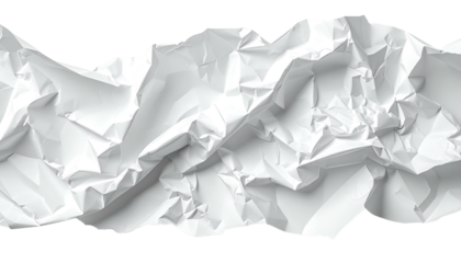Close-up of intensely crumpled, white paper against a stark black background
