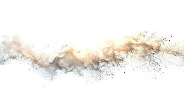 Abstract flowing wisps and clouds of light and dark smoke against a transparent background