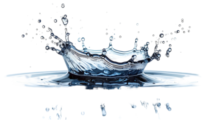 Clear water crown splash formation, perfect for backgrounds or illustrative needs