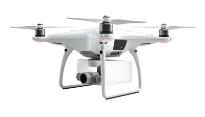 Modern aerial photography device with four propellers and a downward facing camera