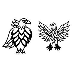 Colorful Parrot Line Art