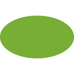 Green Ellipse on White Background Simple Geometric Shape Abstract Design Element