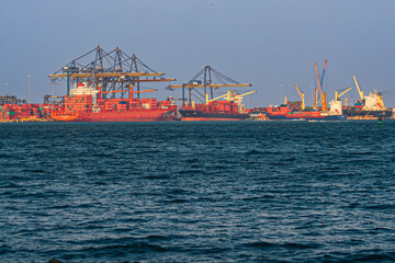 Big ships in the Cartagena Port