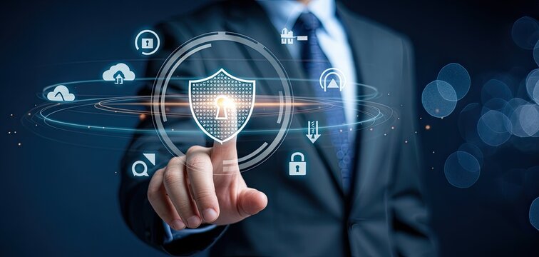 Secure your digital world with advanced cybersecurity solutions and protection icons
