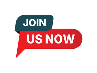 Join us now call to action speech bubbles